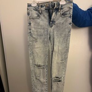 American eagle acid wash ripped jeans